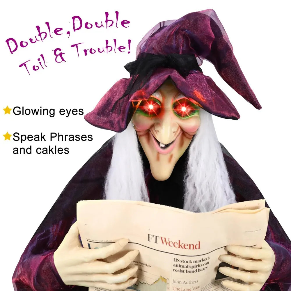 Halloween Life Size Talking Witch Outdoor