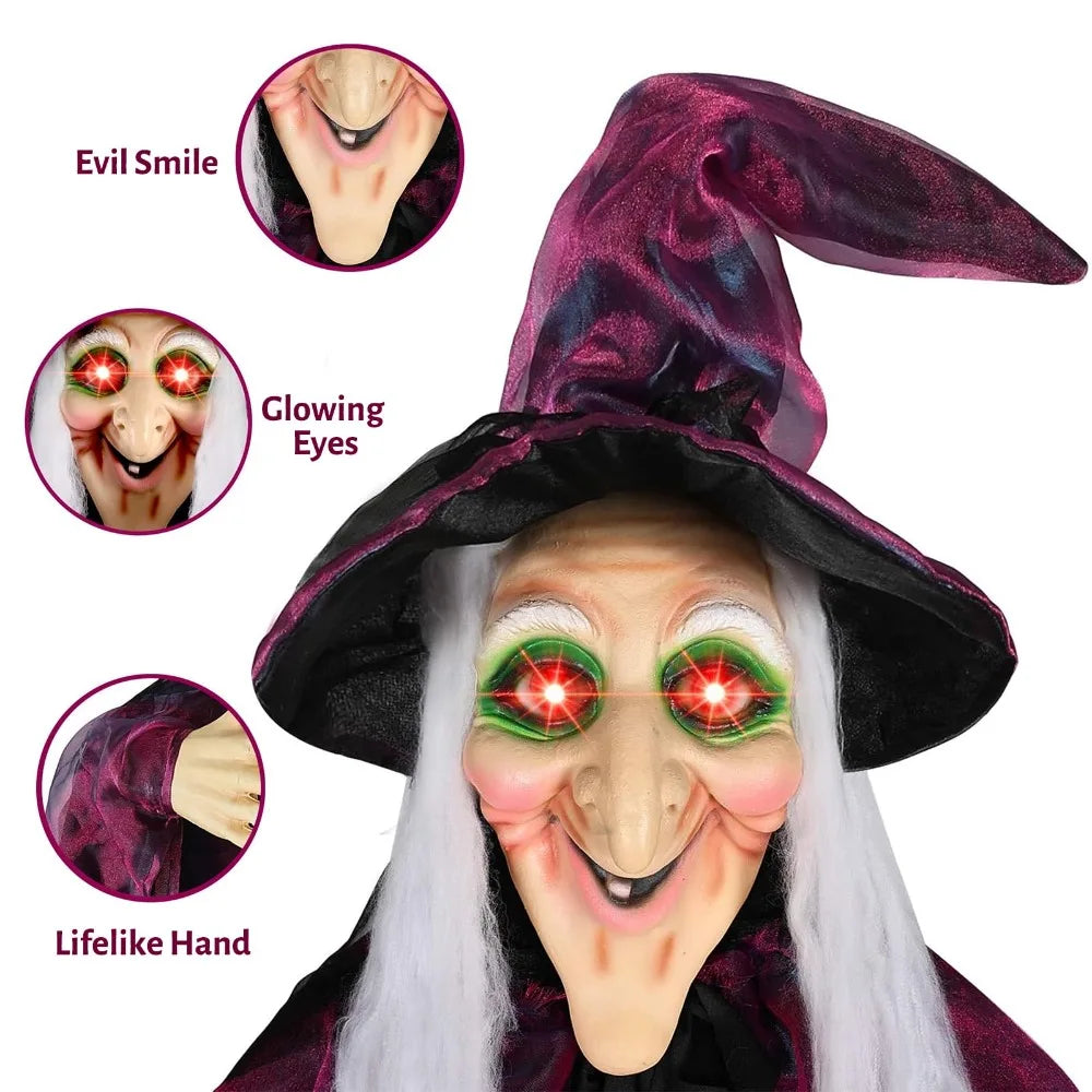 Halloween Life Size Talking Witch Outdoor
