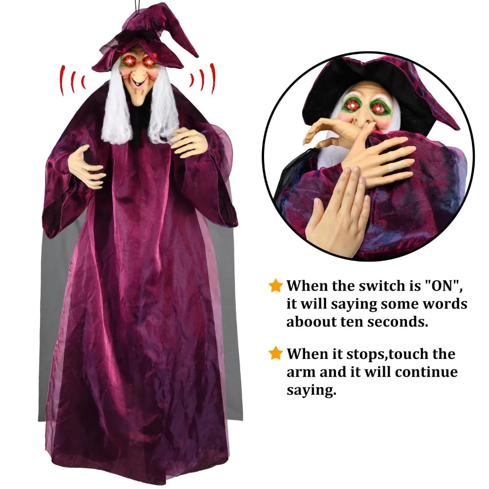 Halloween Life Size Talking Witch Outdoor