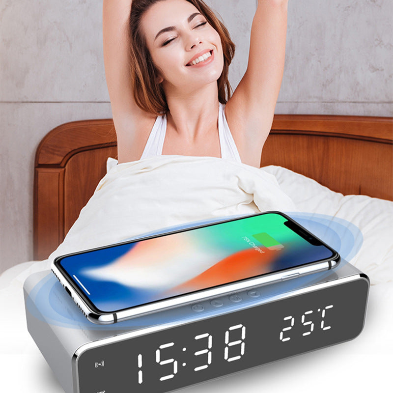 Alarm Clock With Wireless Charger Desktop