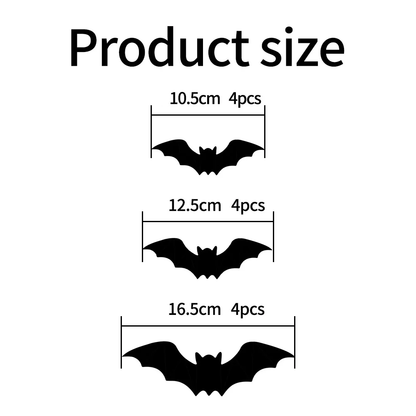 Halloween 3D Bat Glowing Stickers 3D