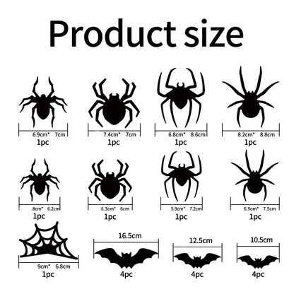 Halloween 3D Bat Glowing Stickers 3D