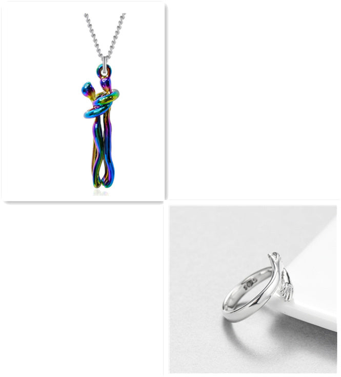 Love Hug Necklace Unisex Men Women
