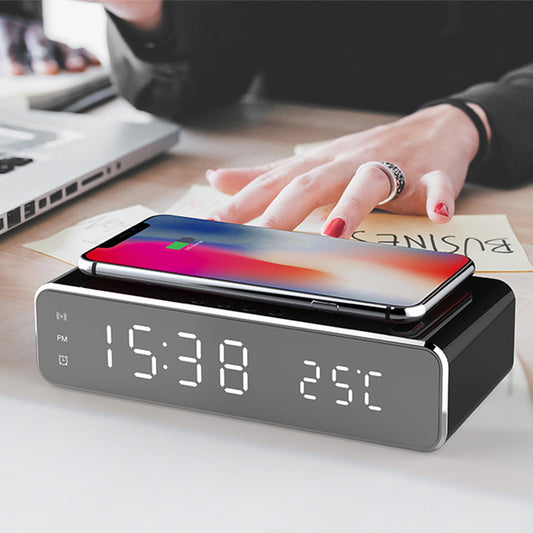 Alarm Clock With Wireless Charger Desktop