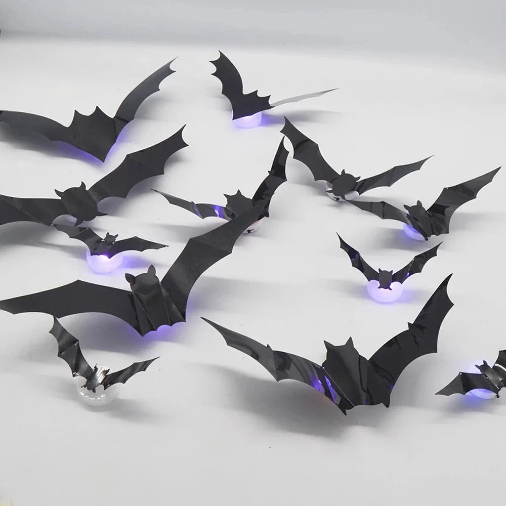 Halloween 3D Bat Glowing Stickers 3D
