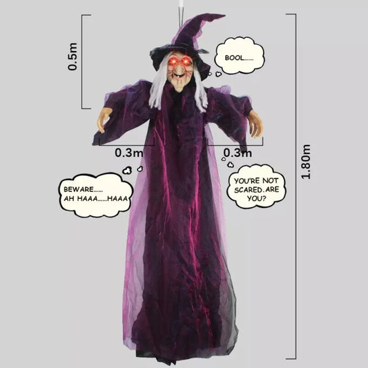 Halloween Life Size Talking Witch Outdoor