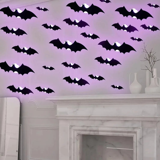 Halloween 3D Bat Glowing Stickers 3D